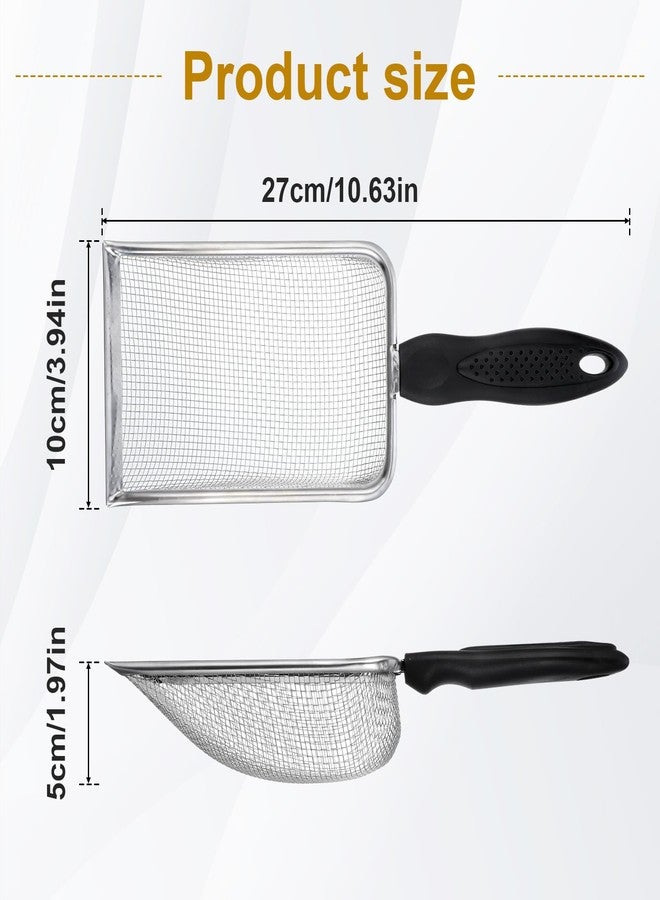 Qulkws Stainless Steel Mesh Litter Shovel, Fine Mesh Metal Reptile Litter Cleaner Scooper, Black Non-Slip Handle Sifter for Lizard Substrate Reptile Terrarium Sand Waste - Image 2